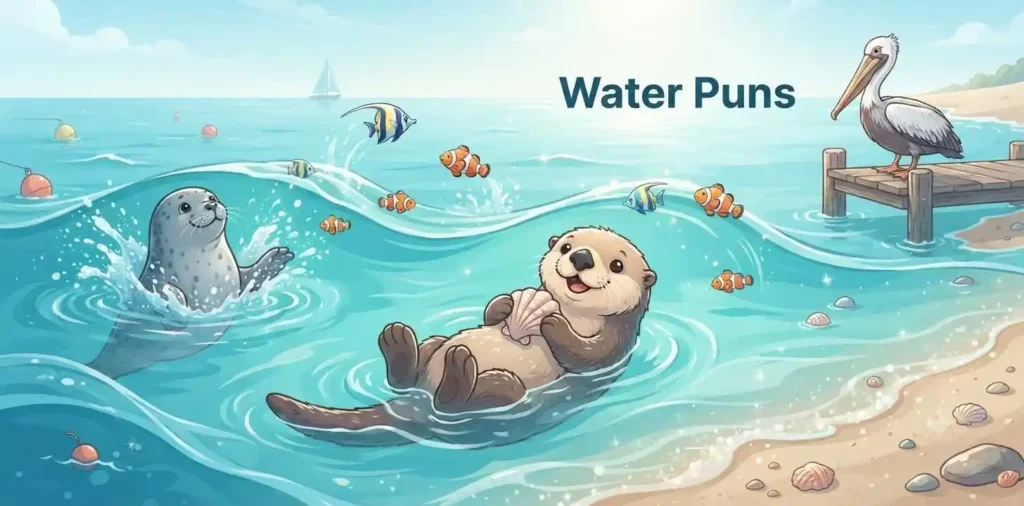 Playful sea creatures enjoying water