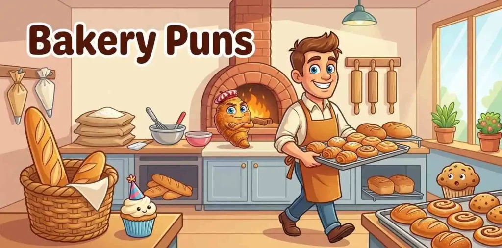 Playful bakery scene
