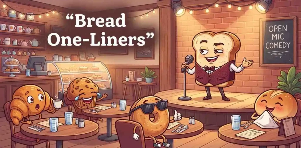 Funny bread one-liner cartoon