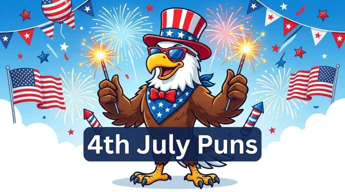Funny patriotic cartoon celebrating freedom