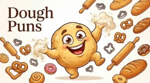 Funny smiling dough character