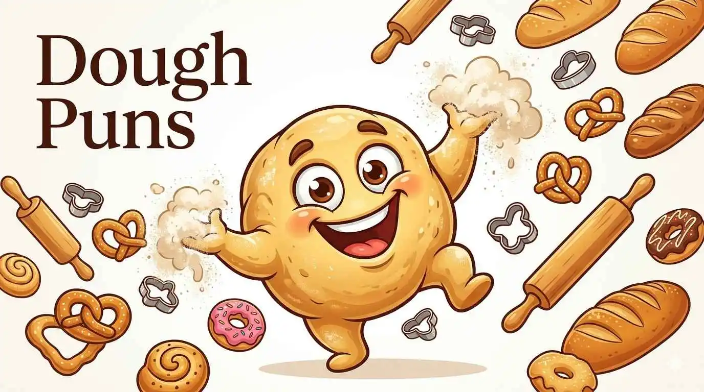 Funny smiling dough character
