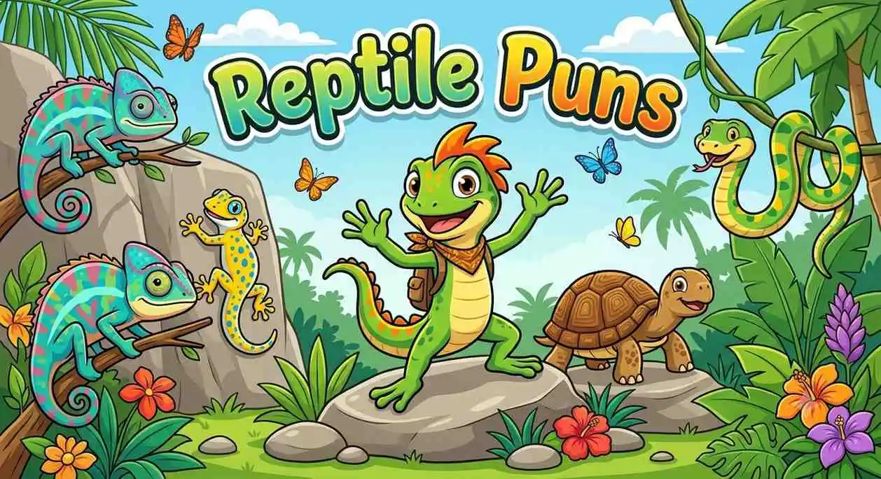 Happy reptiles enjoying sunshine