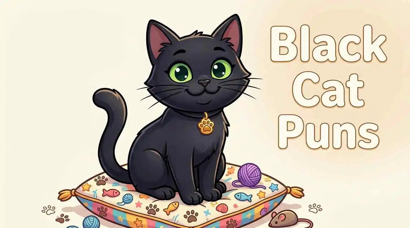 Cute black cat character