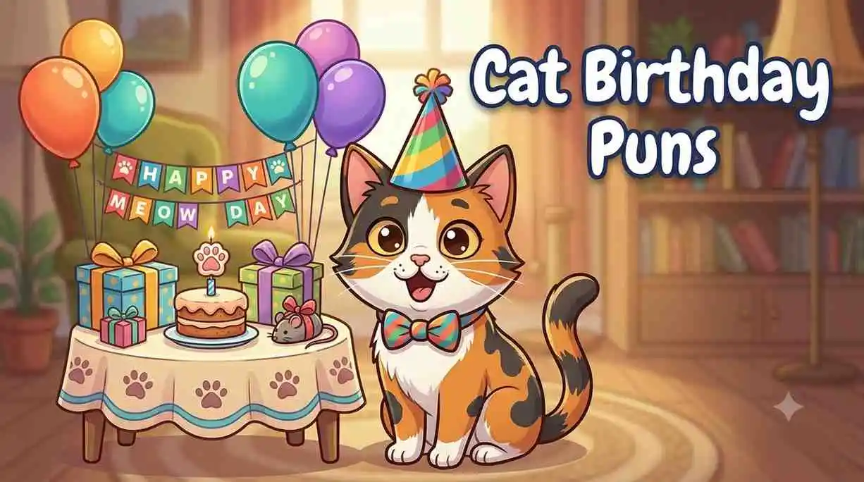 Cute cat birthday party