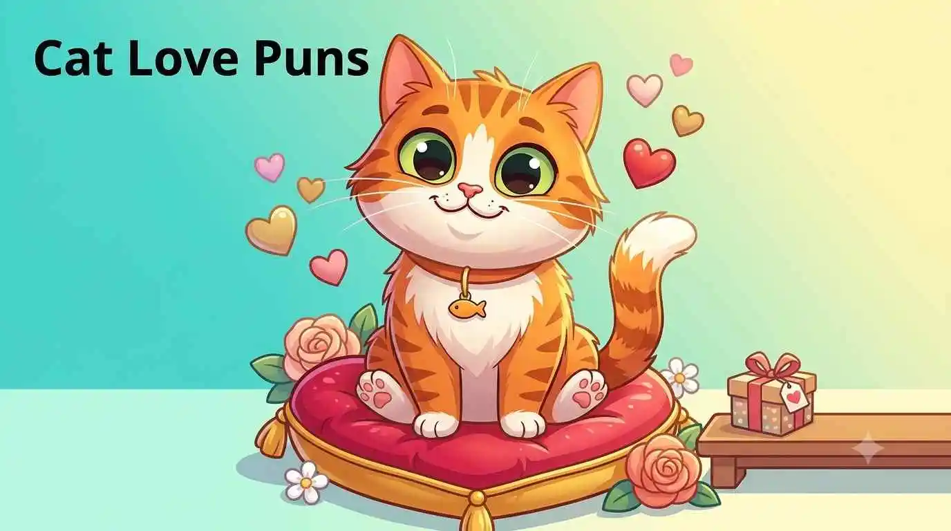 Cute cat showing love gesture