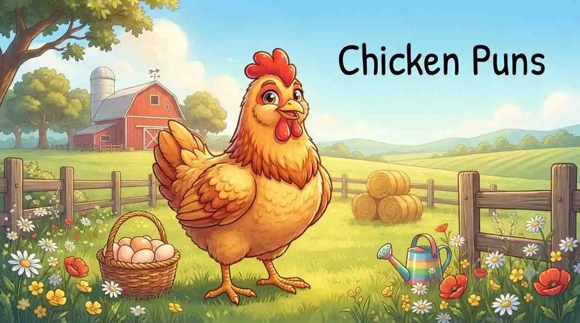Funny chicken farm