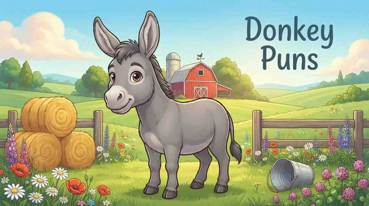 Funny donkey farm