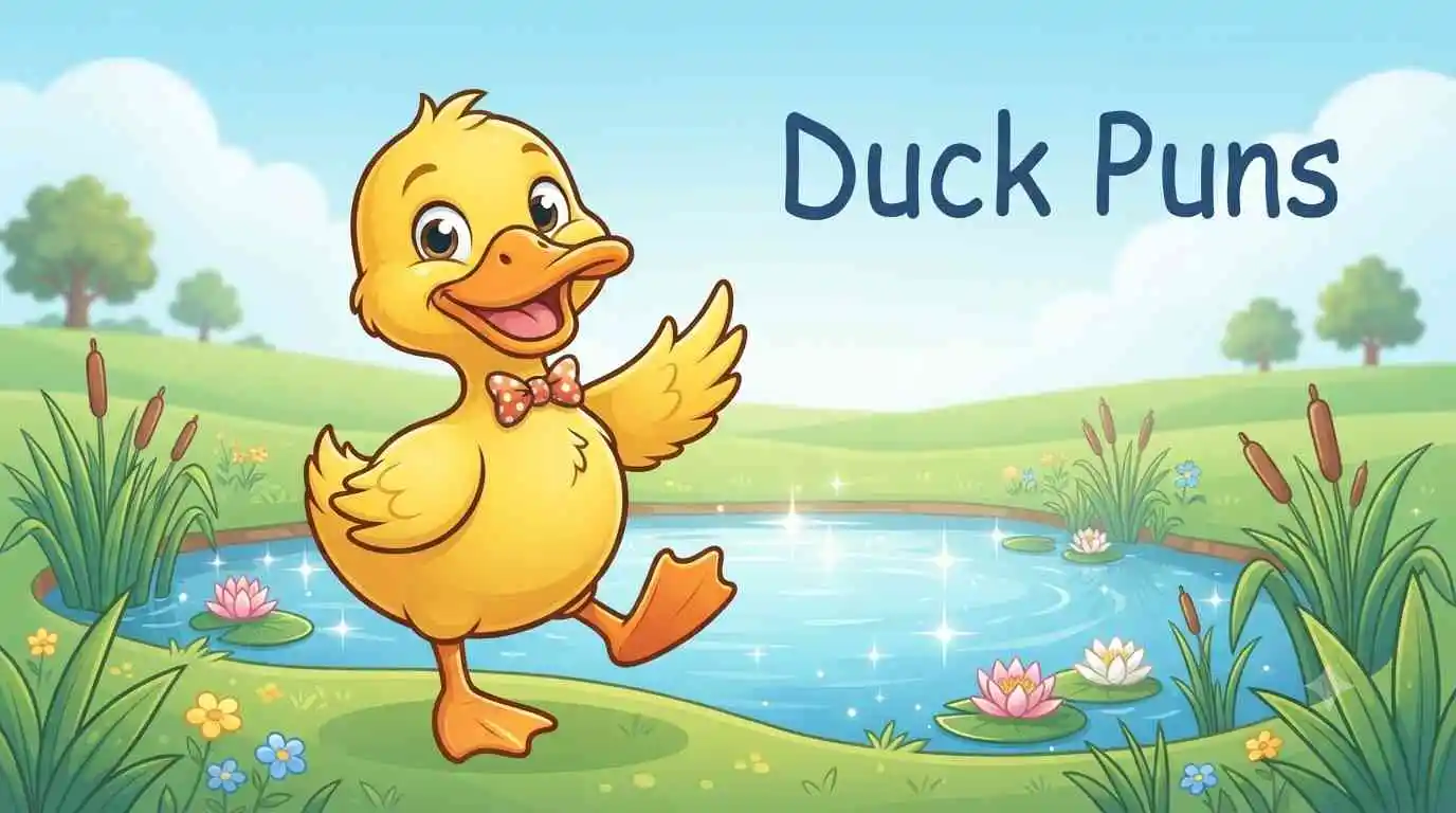 Funny duck character