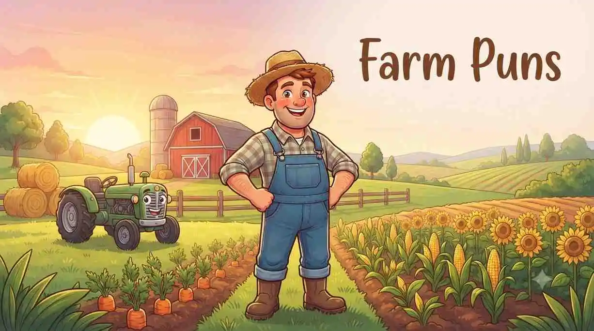 Funny farm illustration