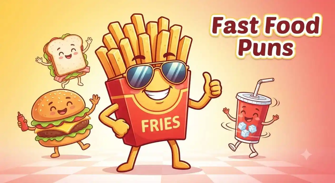 Funny fast food cartoon characters