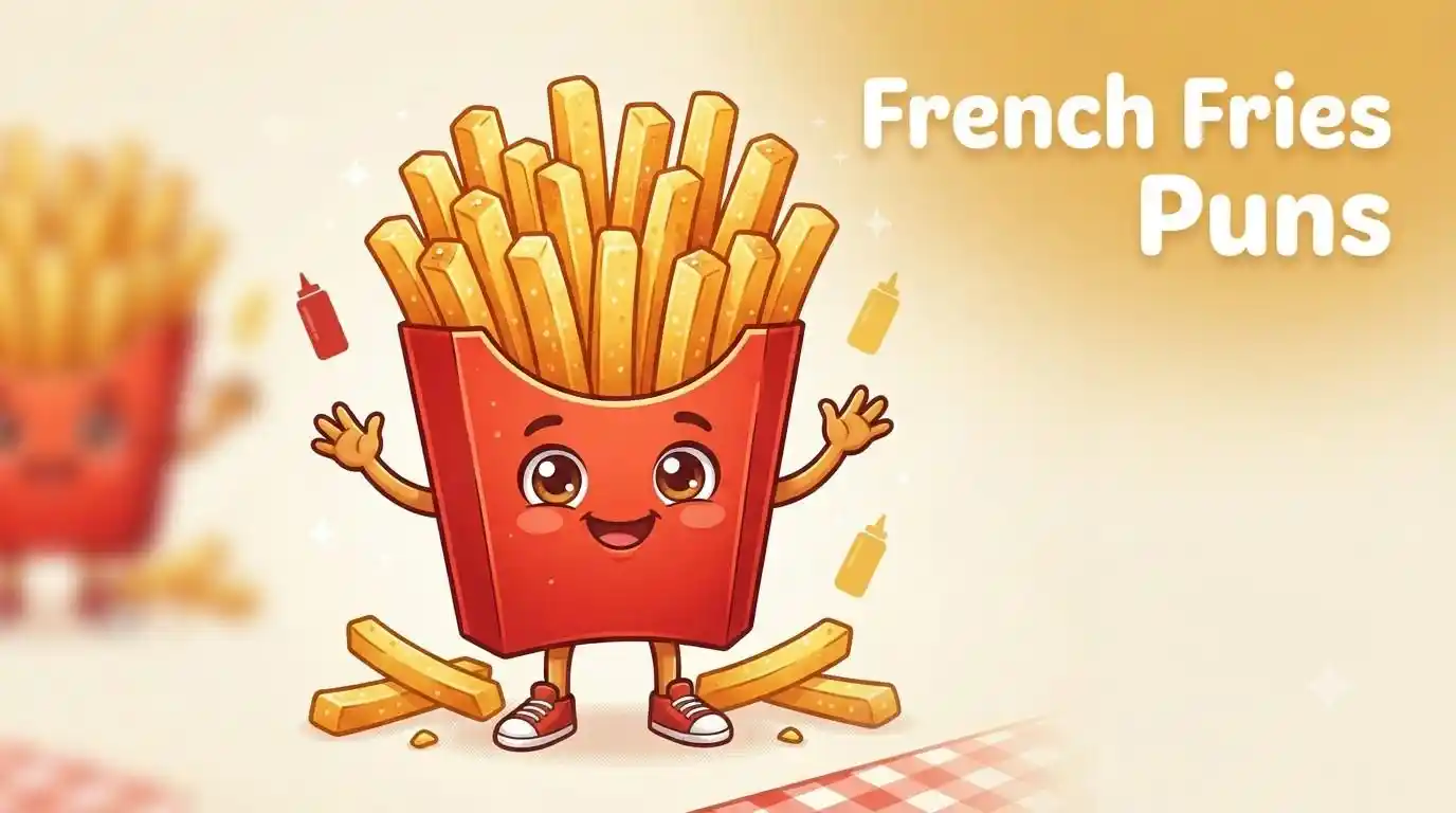 Happy French fries smiling