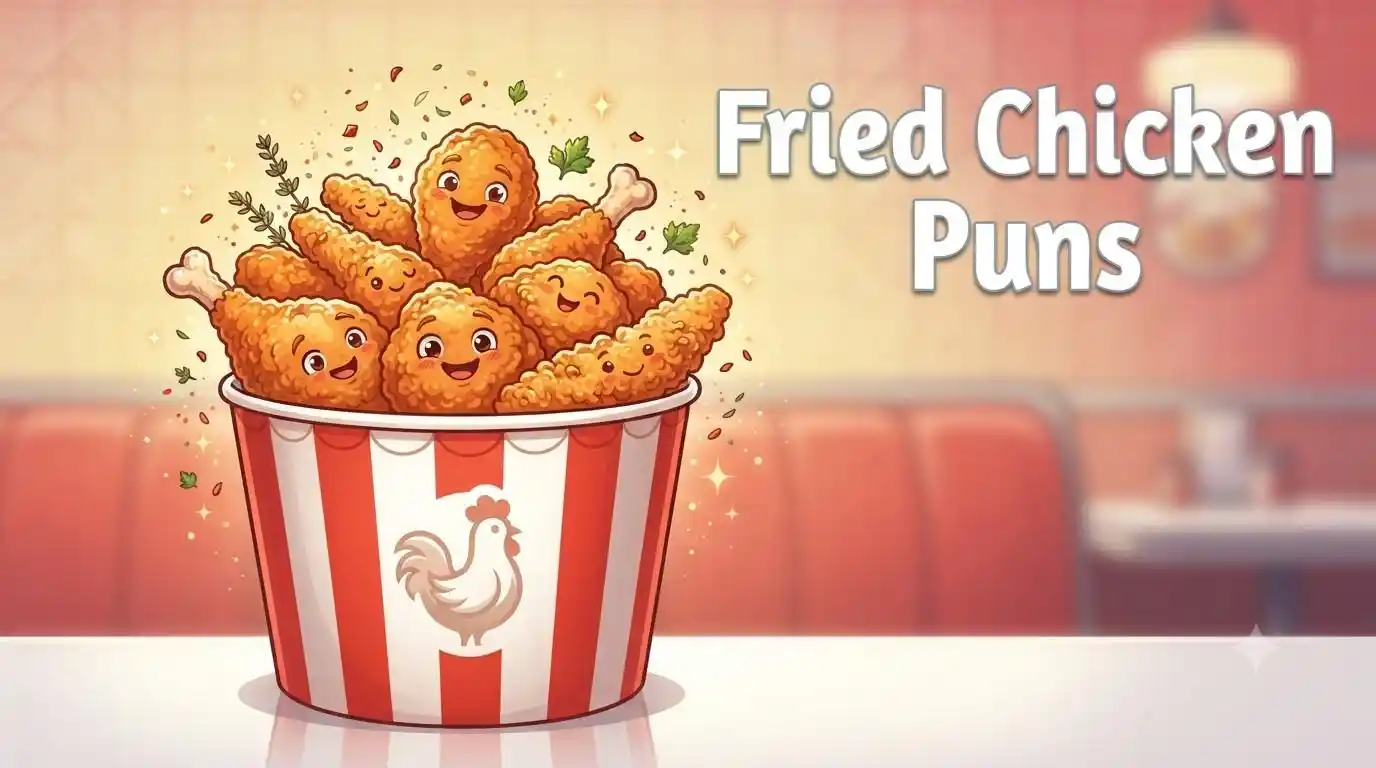 Smiling fried chicken bucket