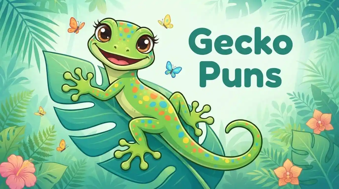 Cute smiling gecko laughing