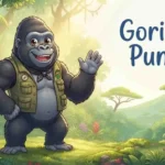 Funny gorilla smiling