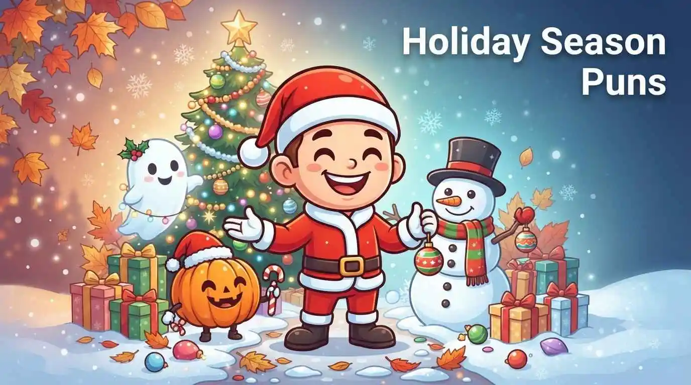 Holiday characters celebrating together