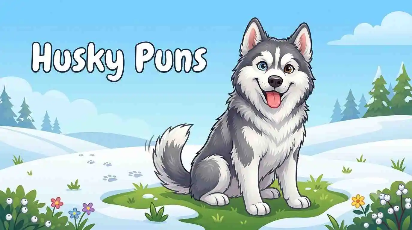 Funny Husky character
