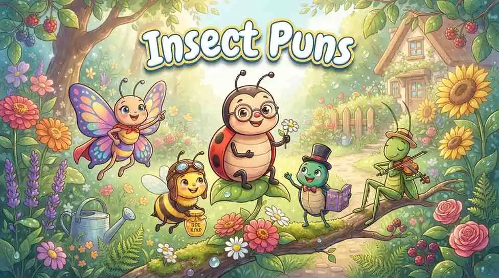 Cute insects having fun