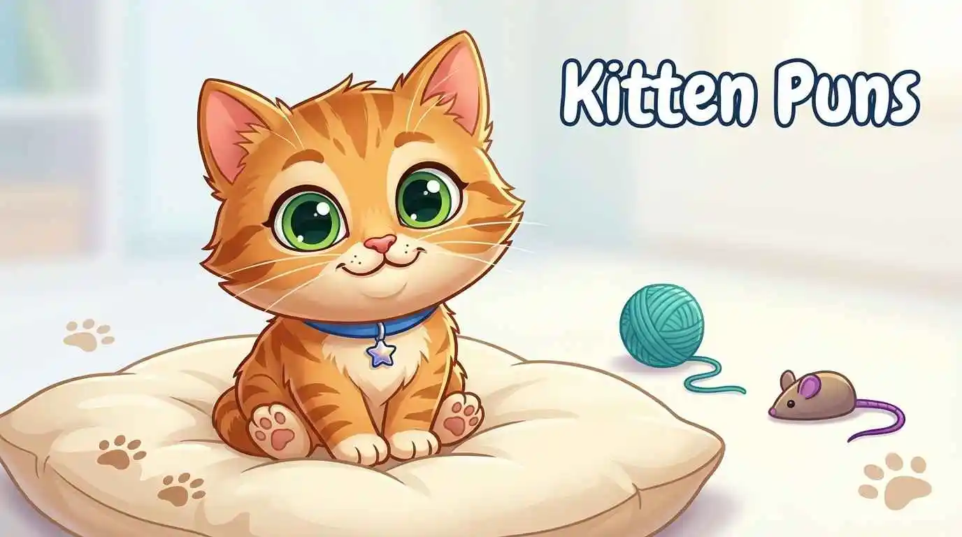 Cute kitten with playful expression