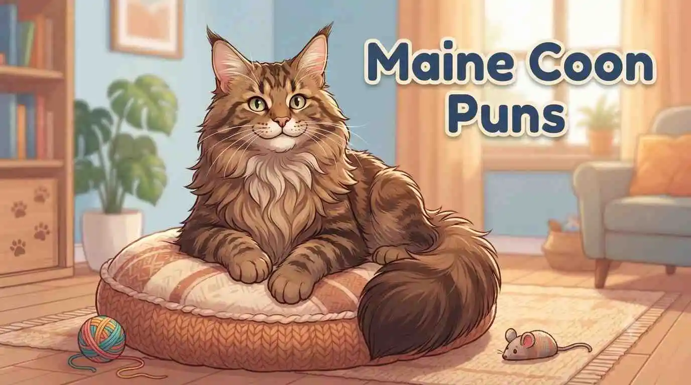 Fluffy Maine Coon cat