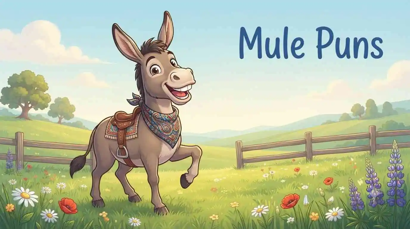 Funny mule character