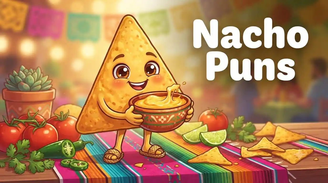 Smiling nachos with cheese
