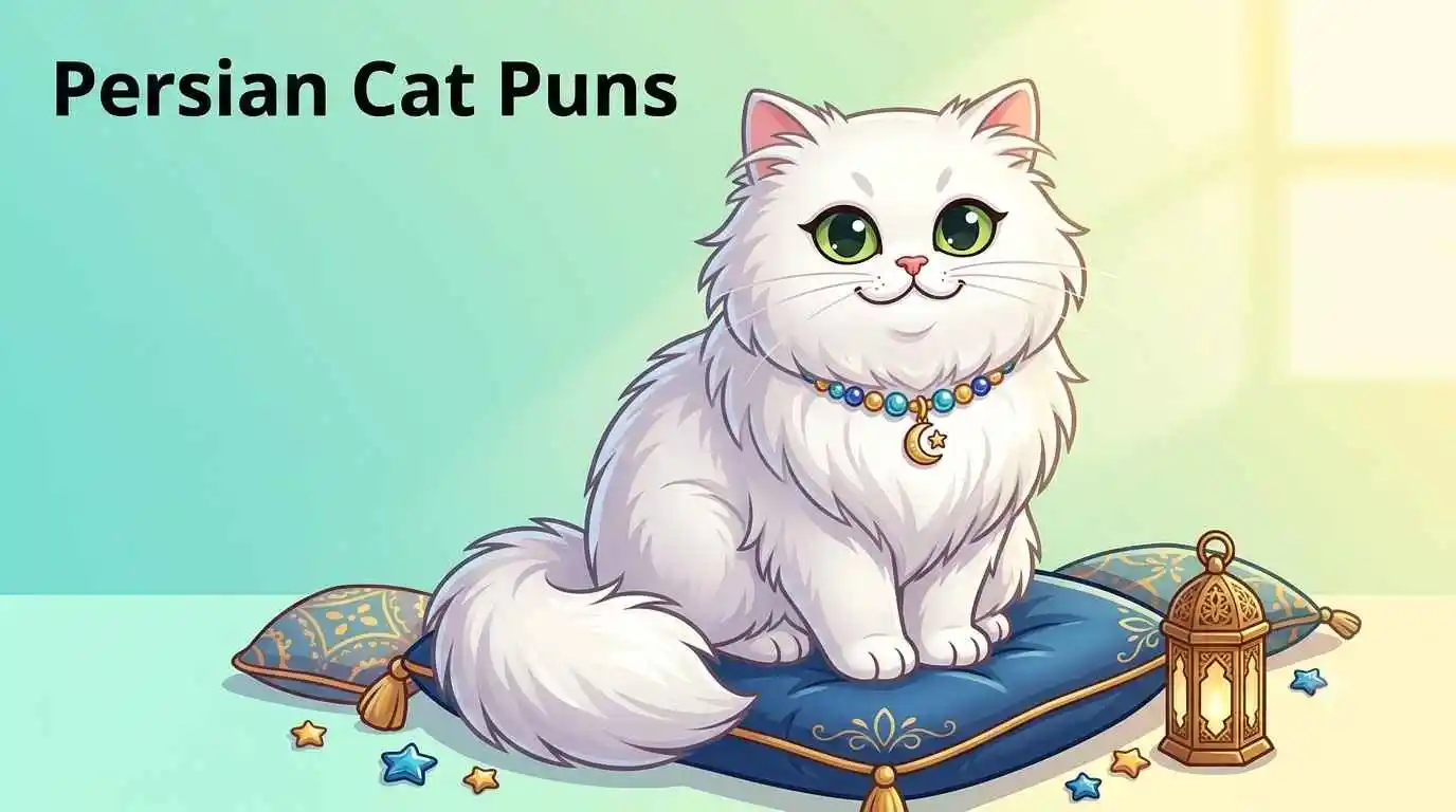Fluffy Persian cat character