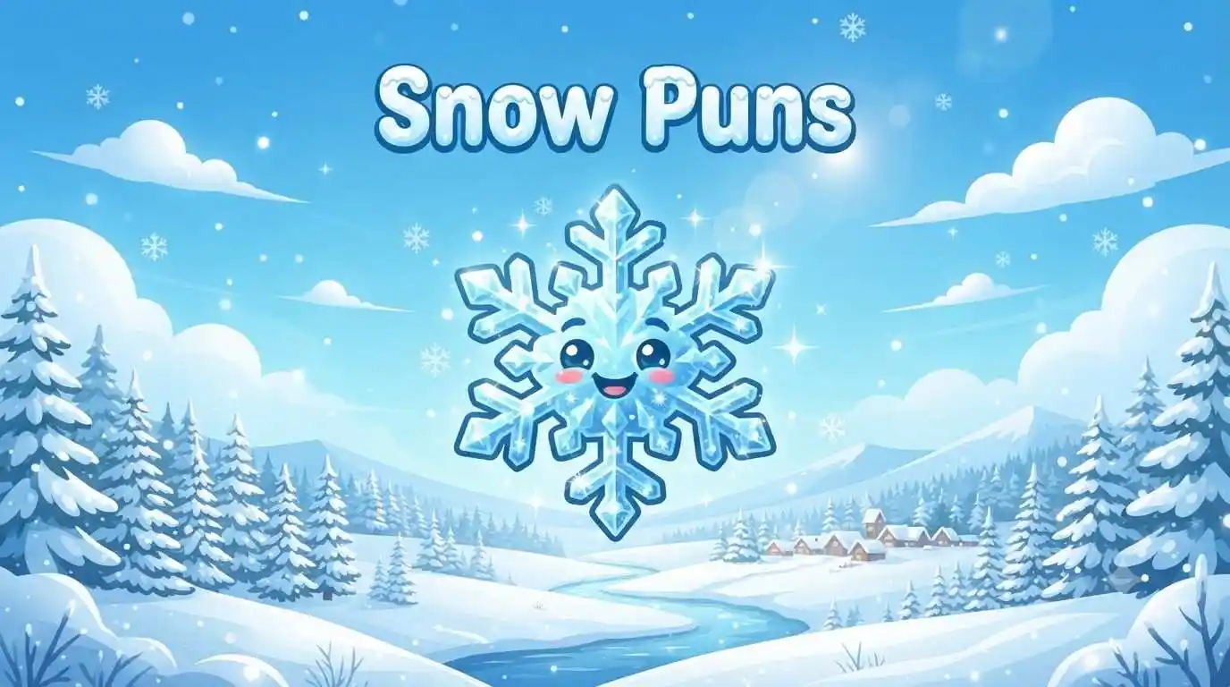 Smiling snowflake in winter