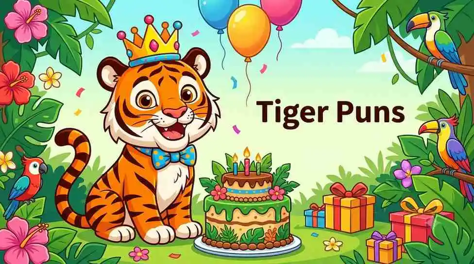 Cute tiger birthday