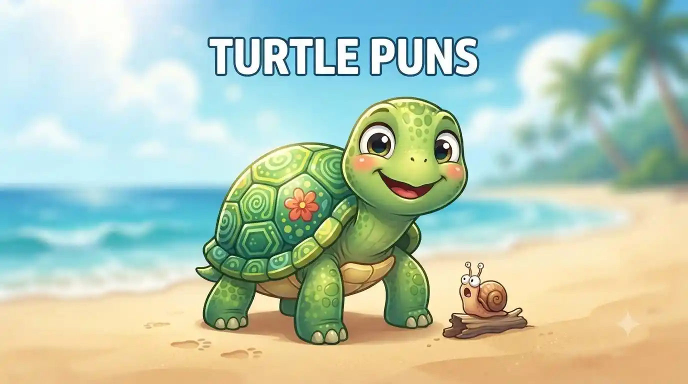 Cute turtle making funny face
