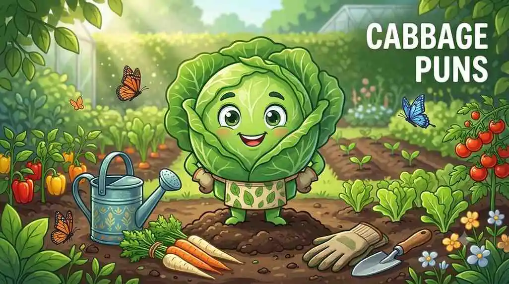 Happy cabbage mascot