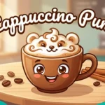 Cute cappuccino cup mascot