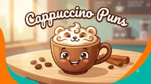 Cute cappuccino cup mascot