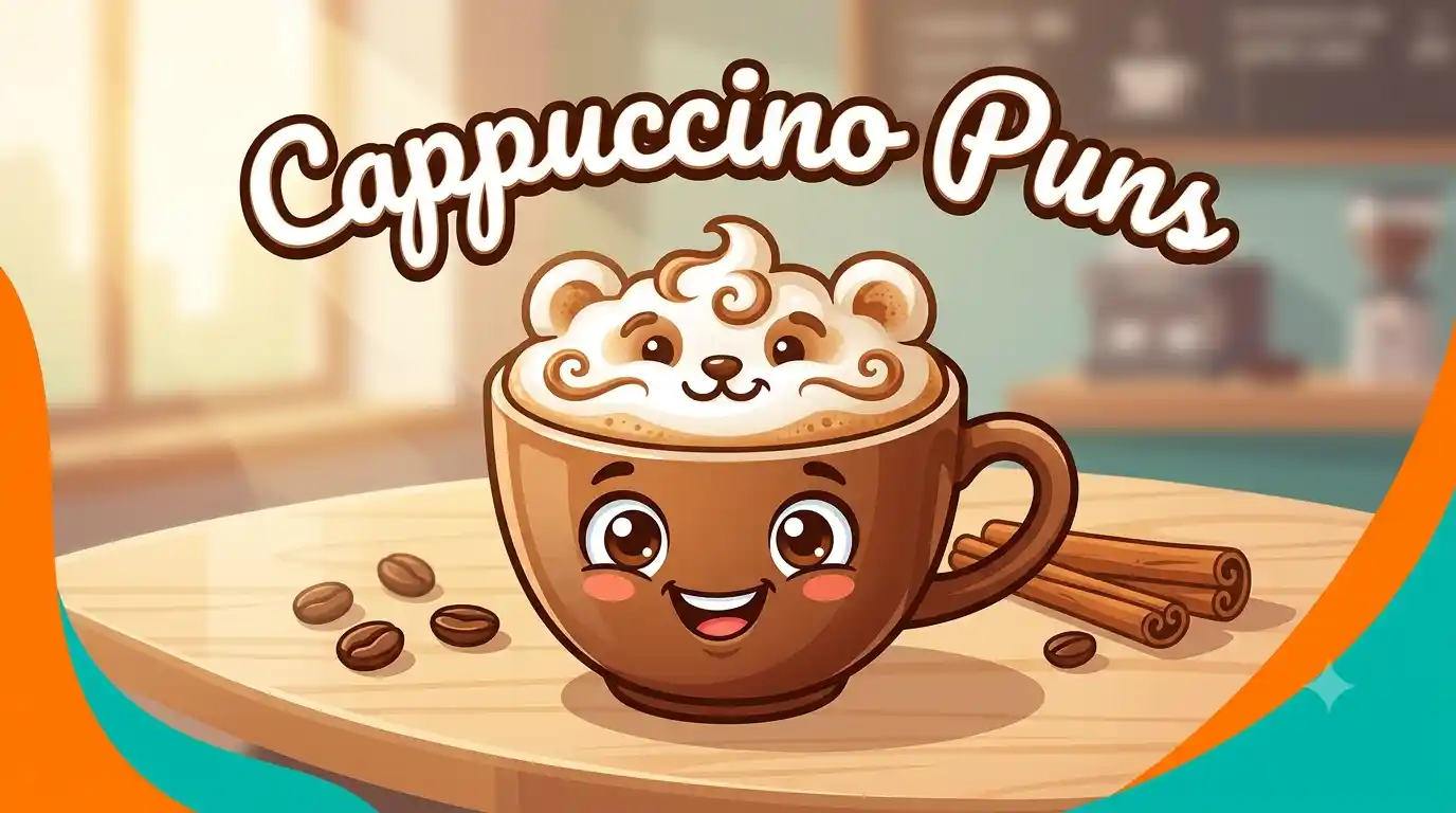 Cute cappuccino cup mascot
