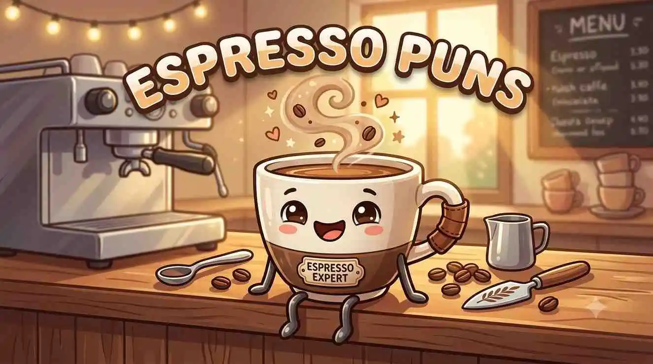 Cute espresso cup mascot