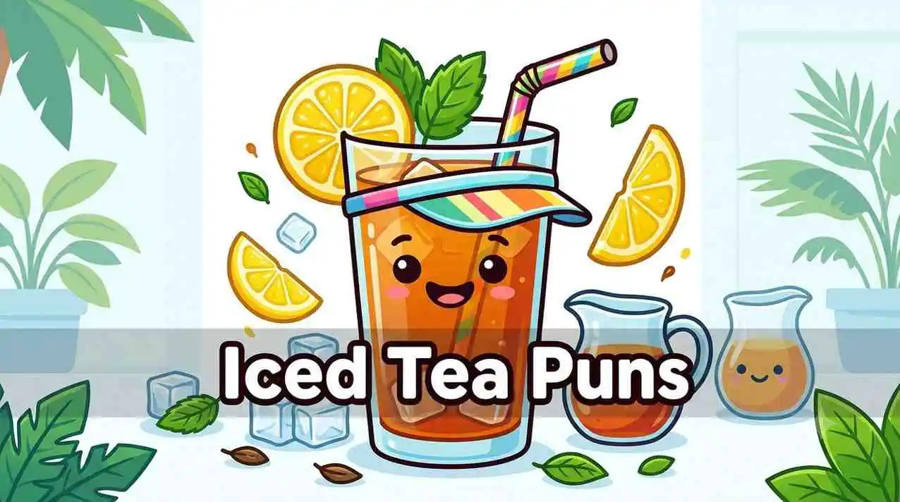Funny iced tea character