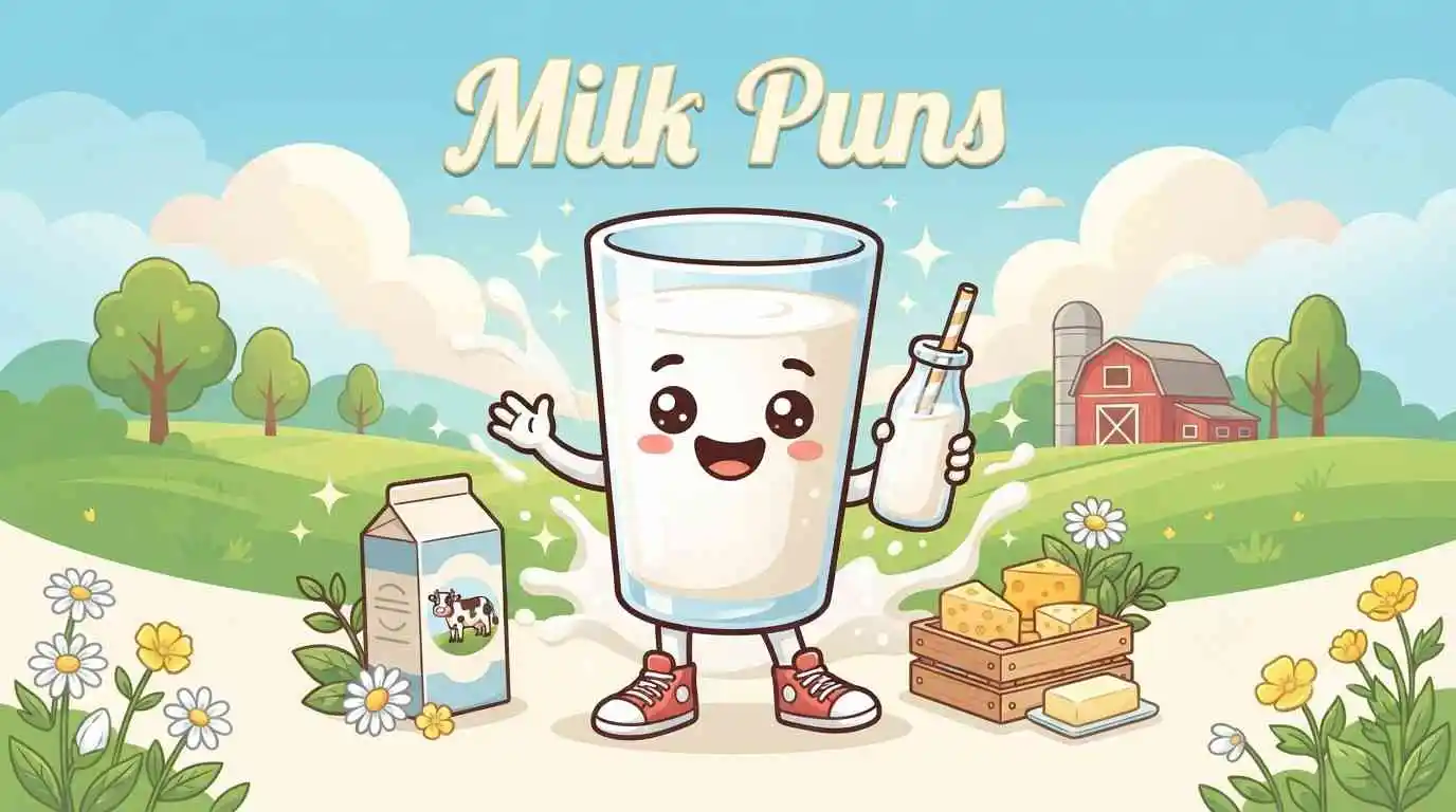 Happy milk mascot