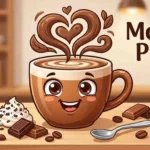 Cute mocha cup mascot
