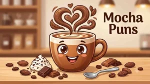 Cute mocha cup mascot