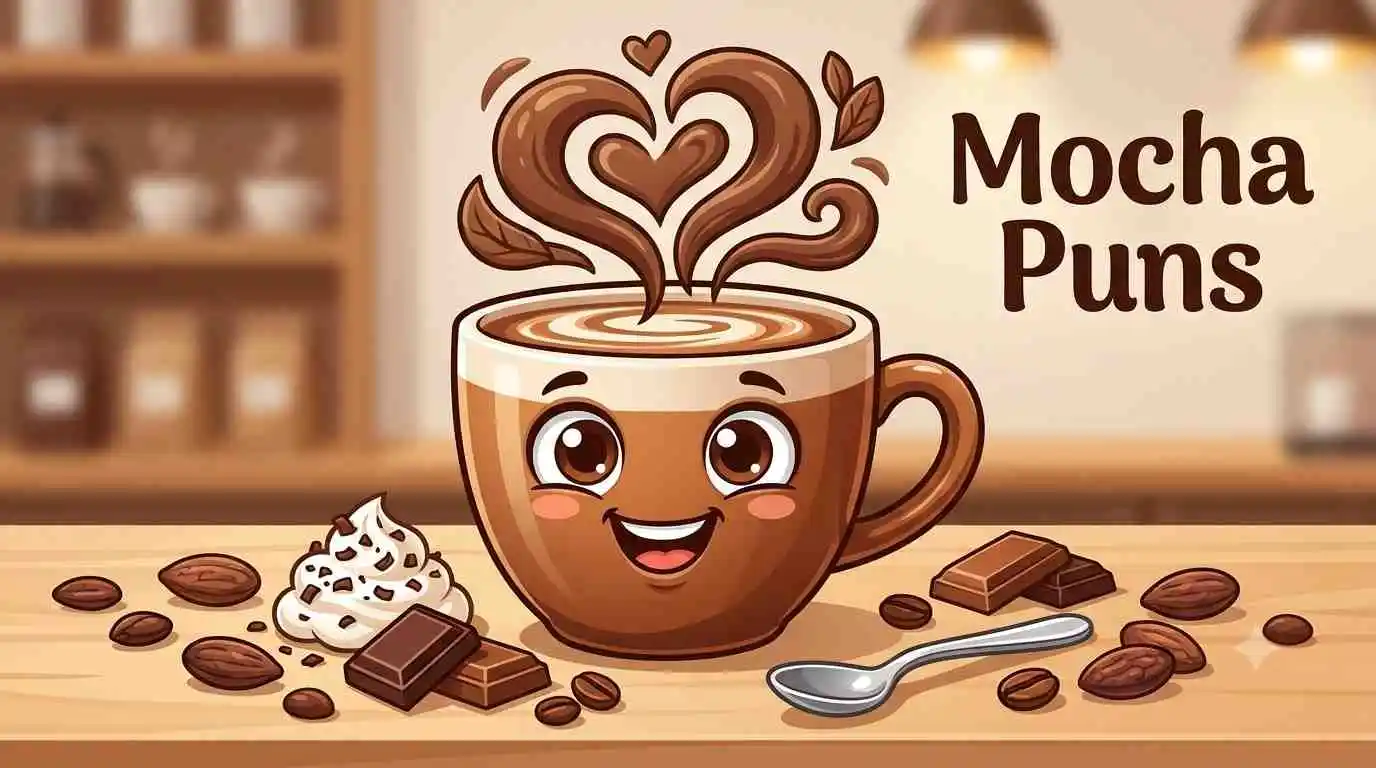 Cute mocha cup mascot