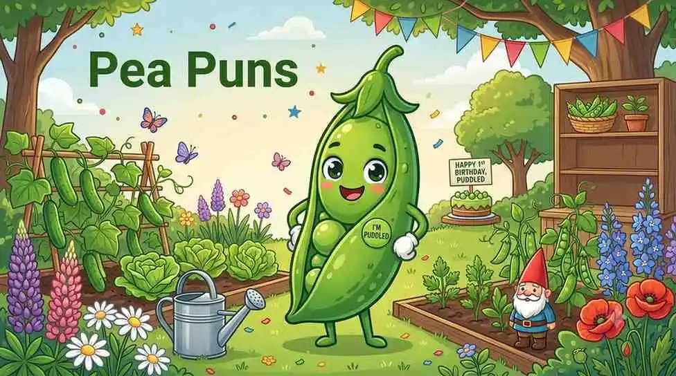 Cute pea pod mascot