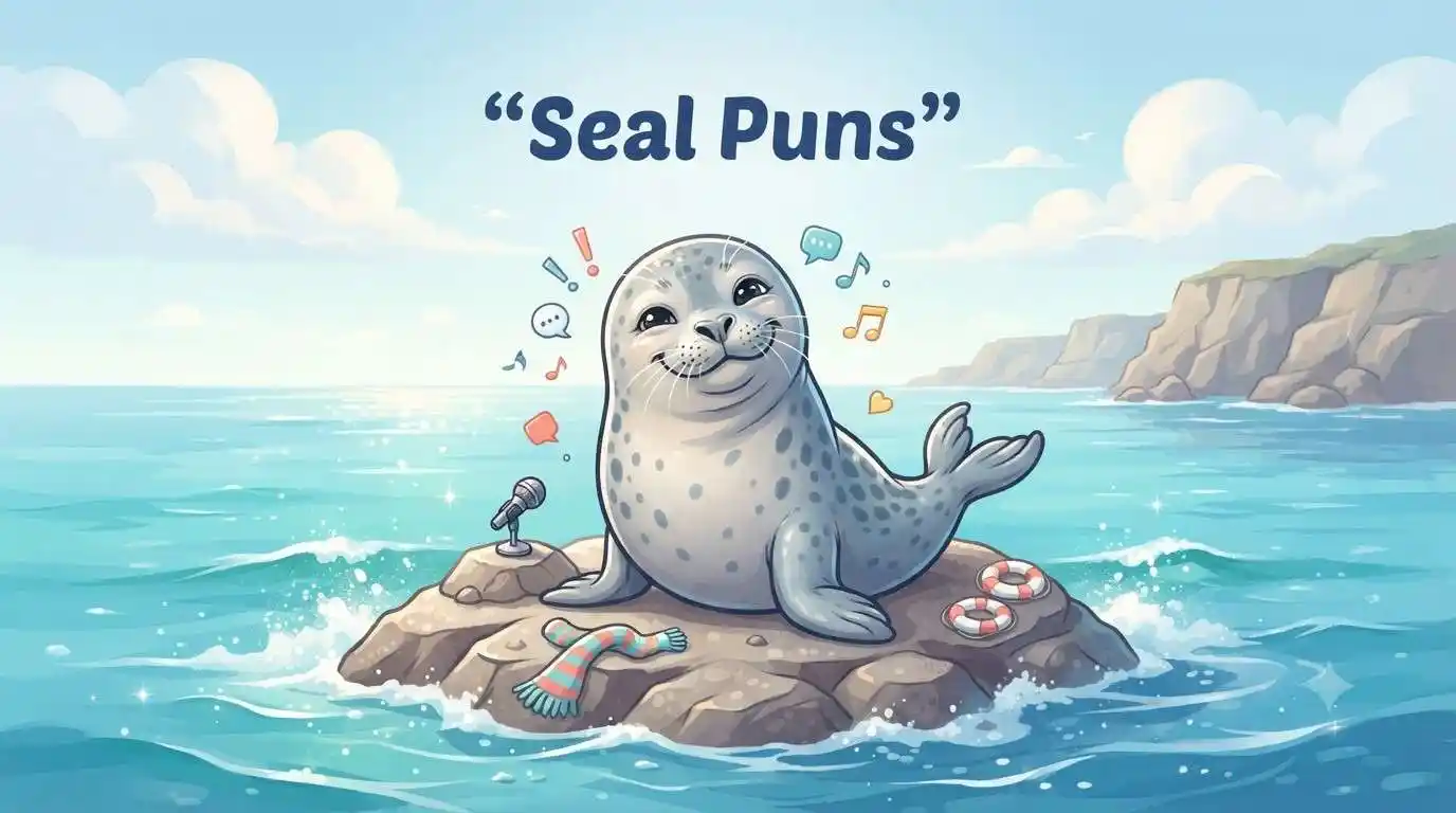 Funny seal with playful expression