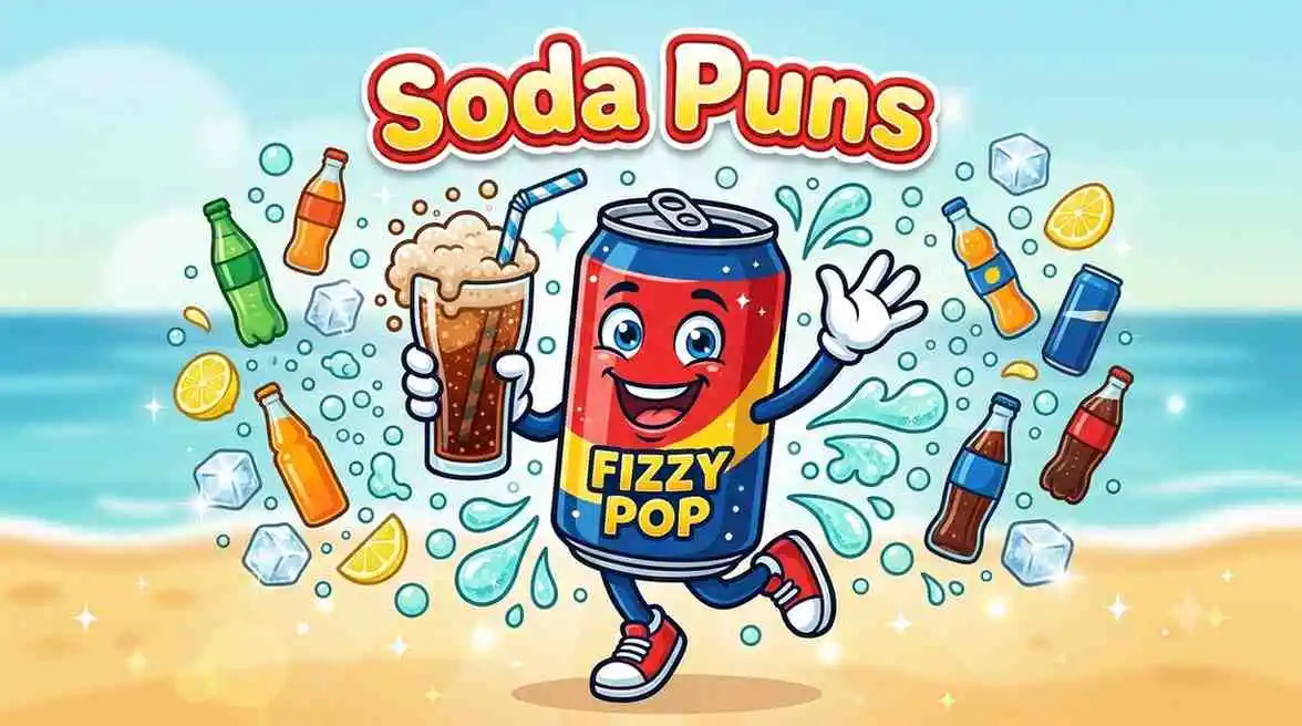 Happy soda mascot