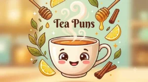 Cute smiling tea cup