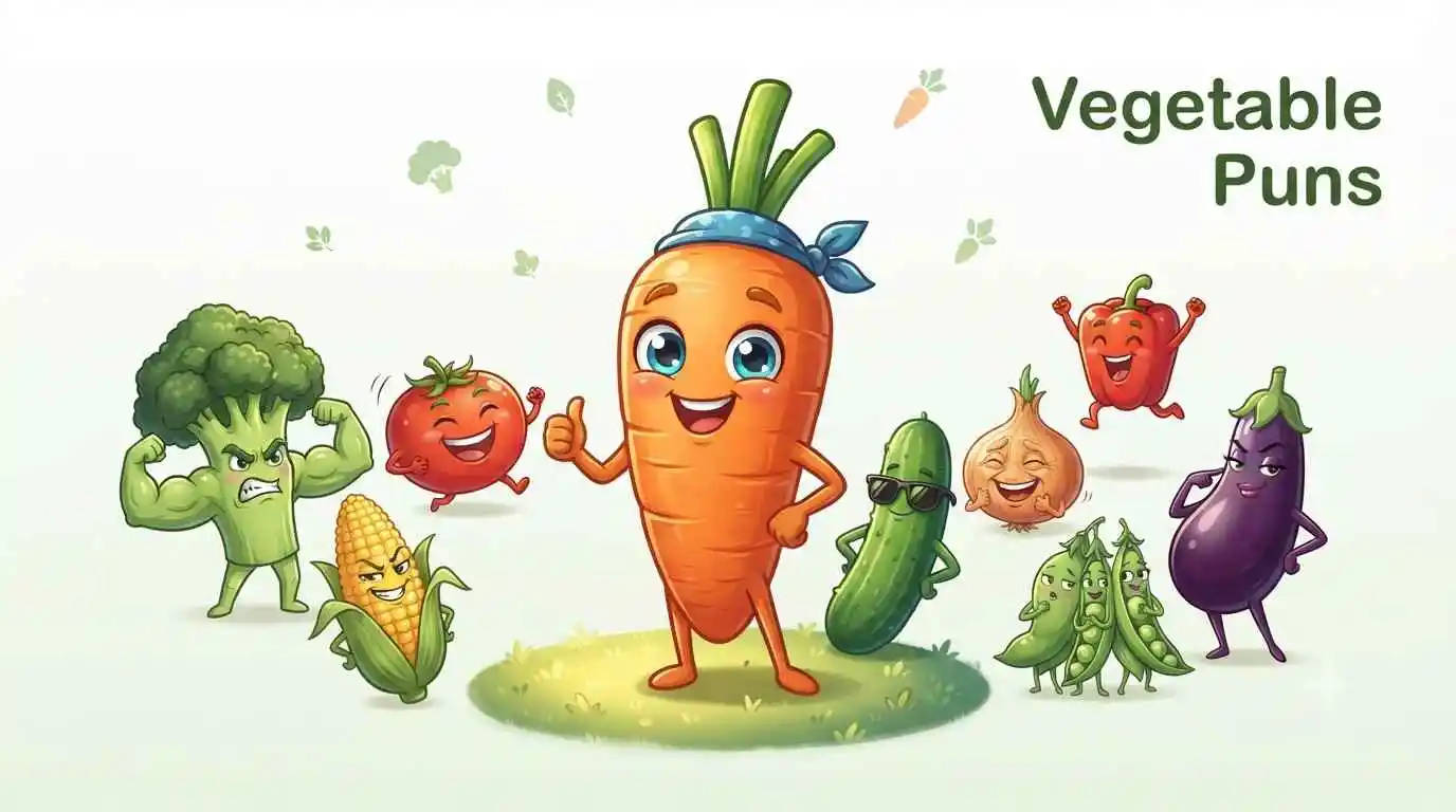 Funny vegetables smiling