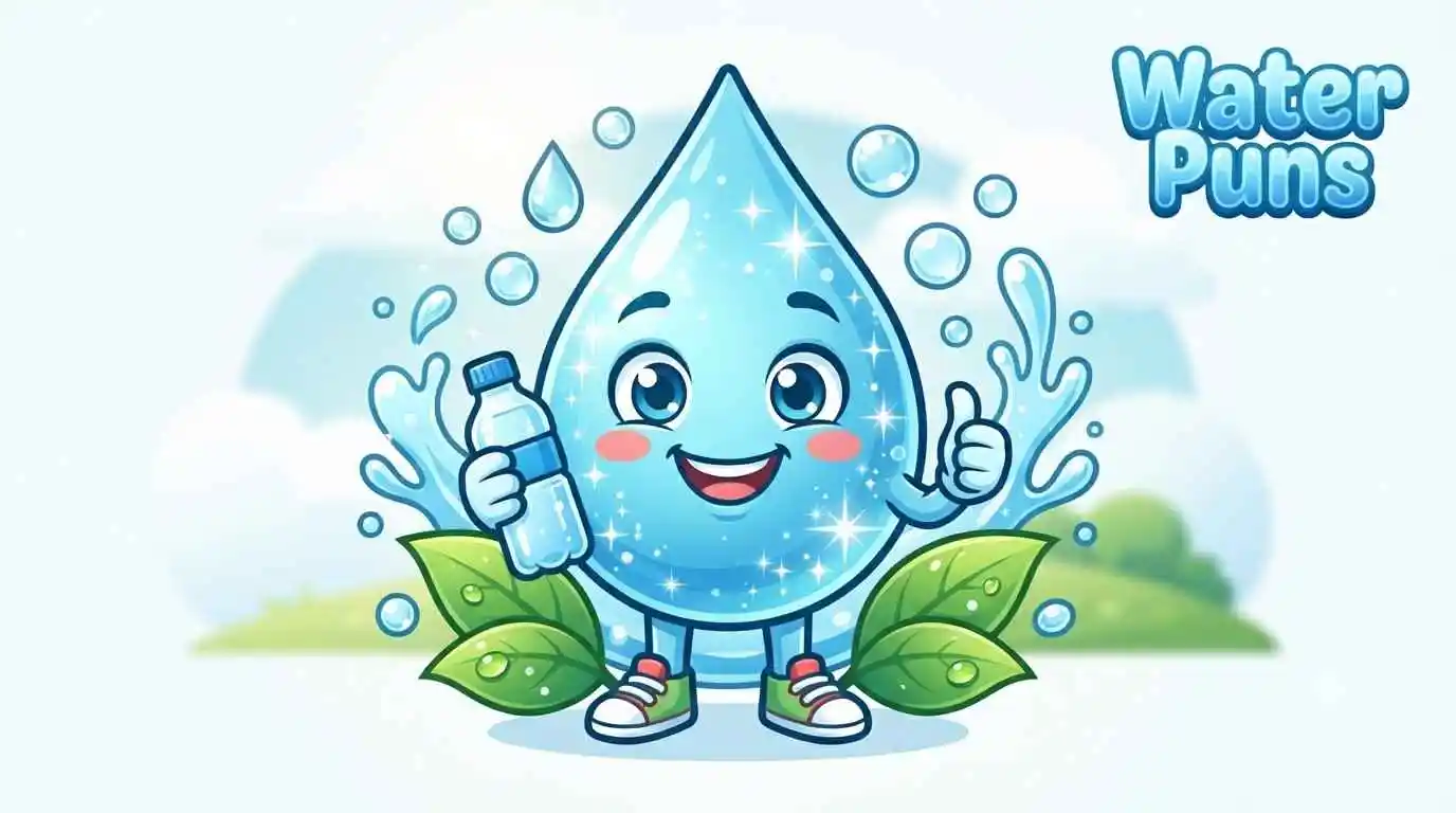 Happy water character