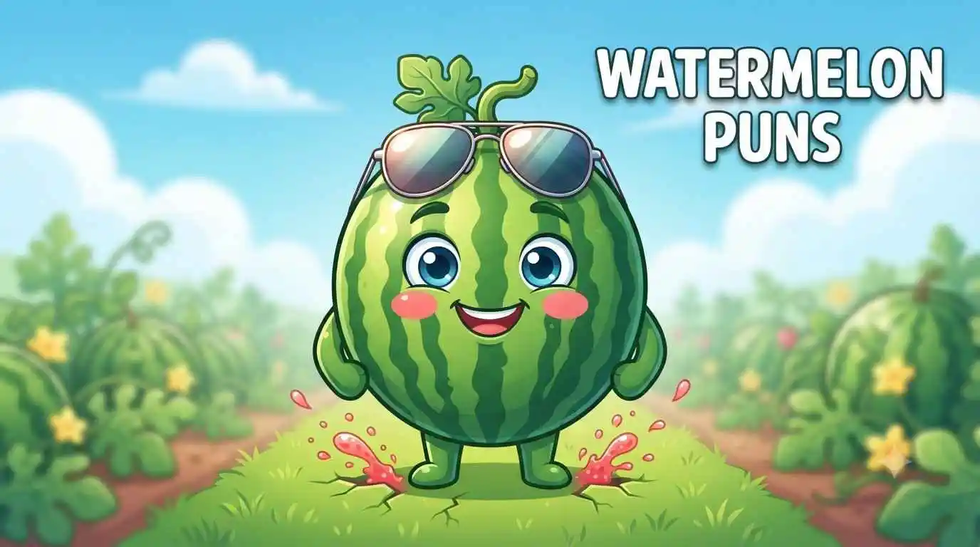 Happy watermelon mascot smiling